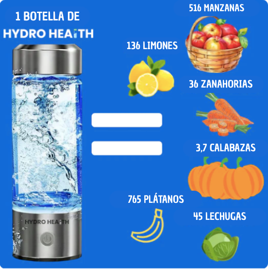Botella de Agua Hidrogenada: Salud Excelente (HYDRO HEALTH)