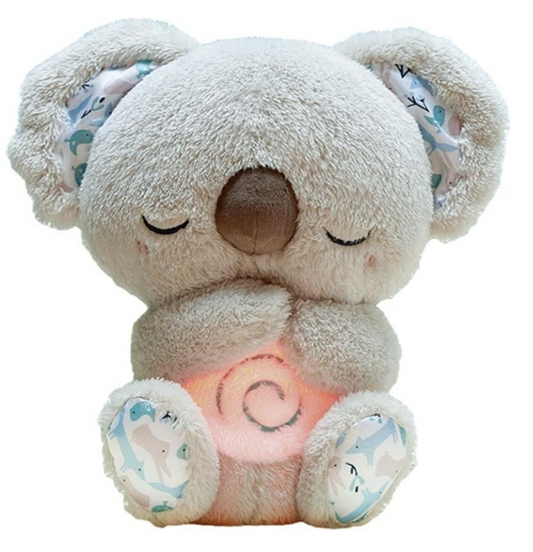 Peluche relajante para bebé que simula respiración ( koala gris )