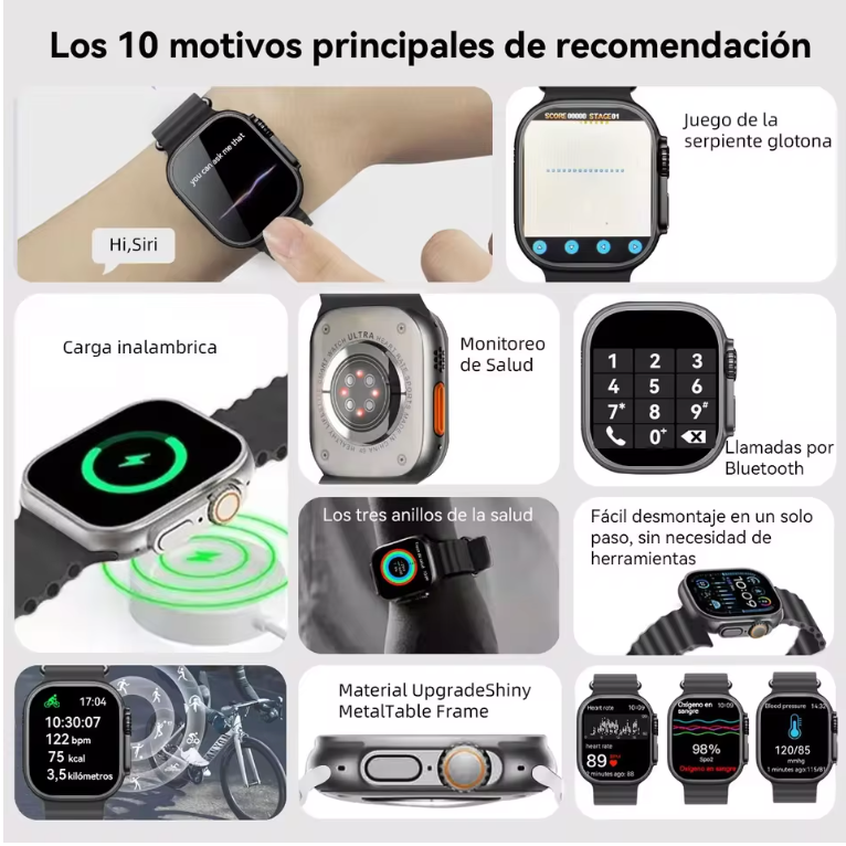 Smartwatch Ultra Pro con 2 correas