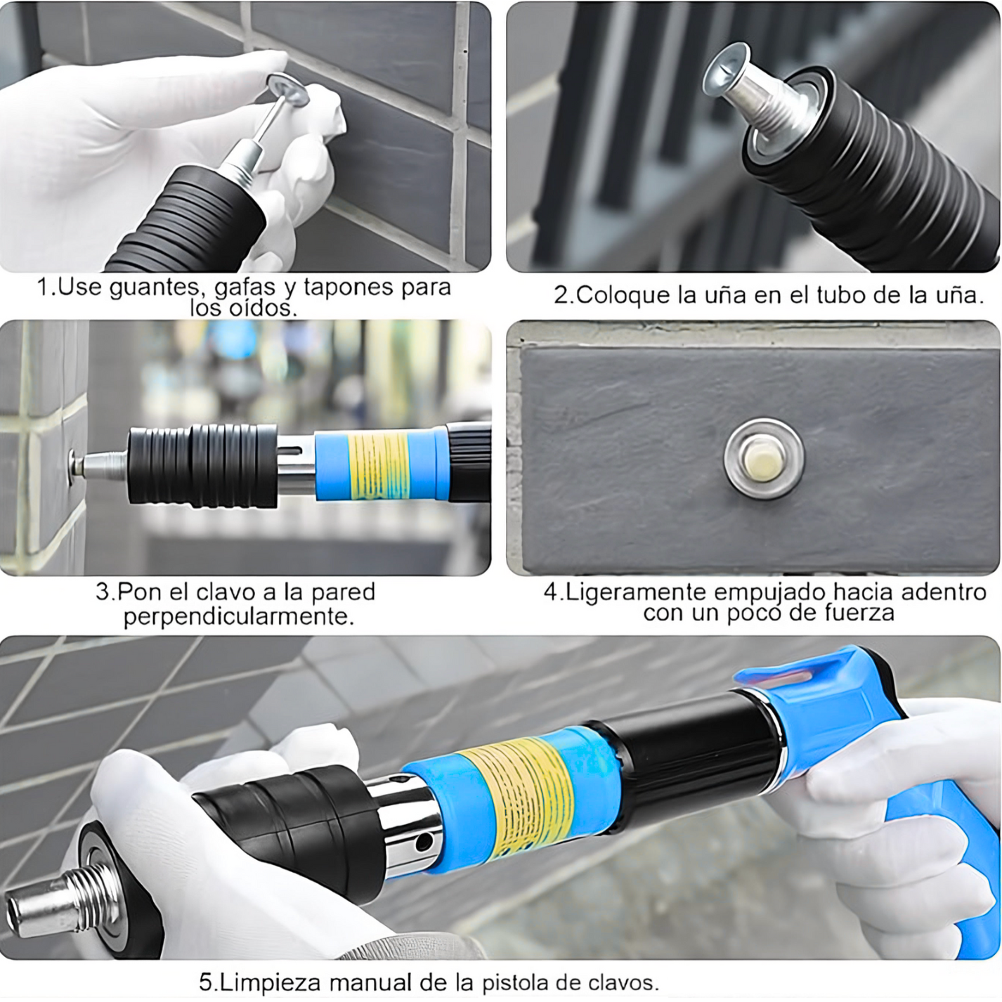Pistola de Clavos (maletín y clavos INCLUIDOS)