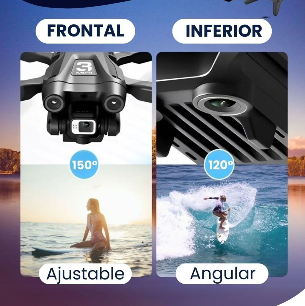 AIRVISION - Dron con Doble Cámara 4k + Maletín GRATIS